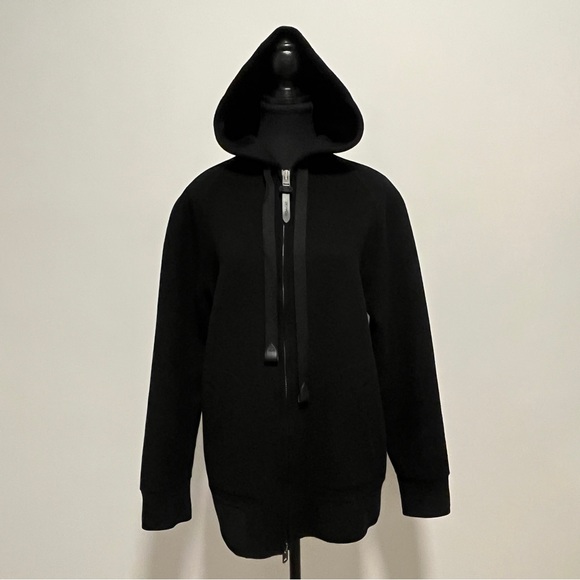 [Coach] 100% Wool Jacket with Cow Leather Trim - Dark Navy - Picture 2 of 12